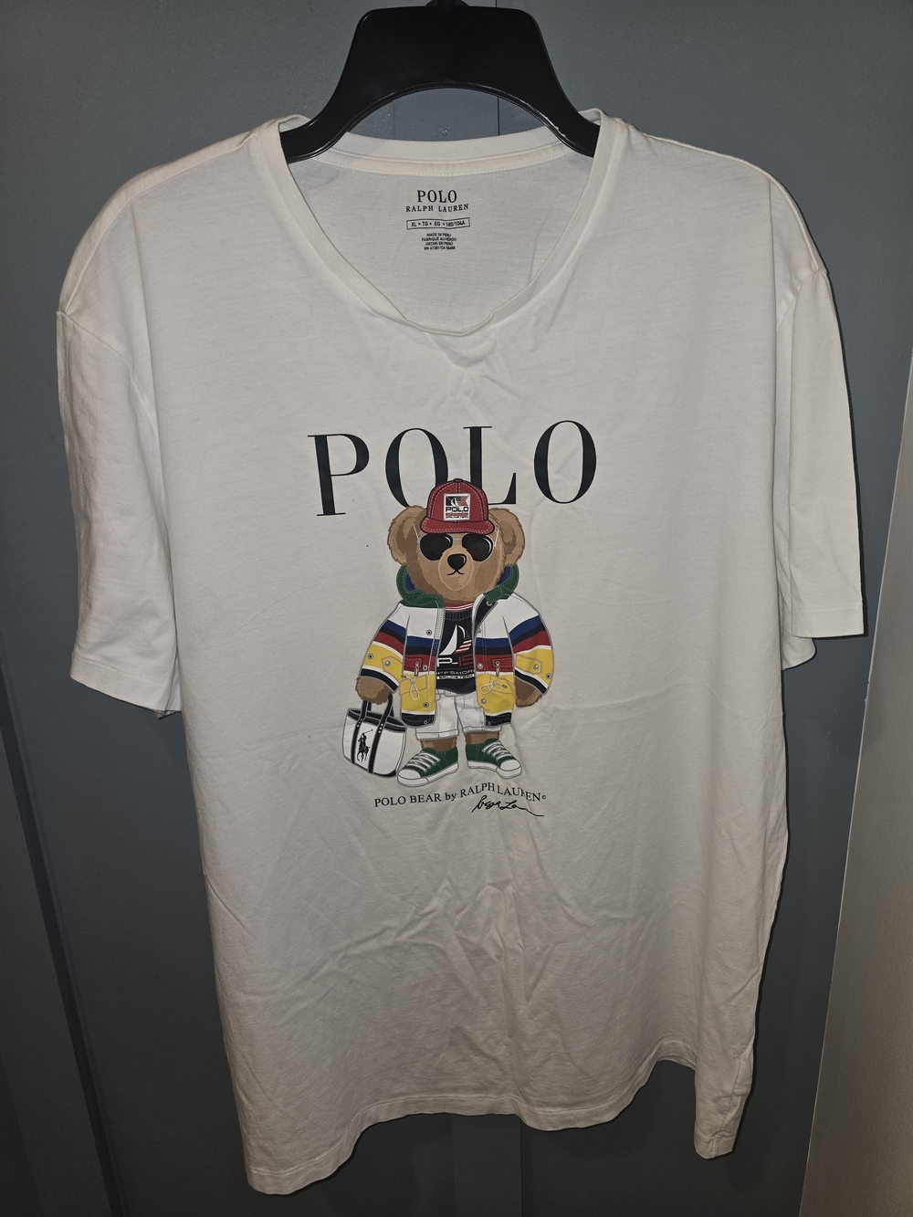 Polo by Ralph Lauren Men’s White Polo Bear Graphic T-Shirt XL